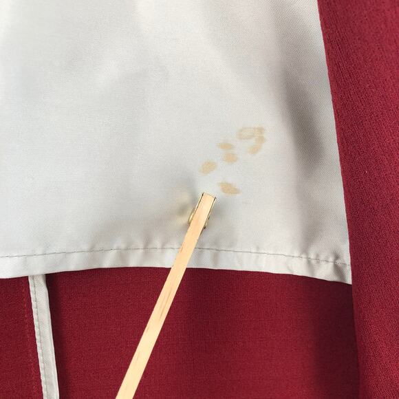 Vintage Time Out by Farah Polyester Men's Dark Red Blazer White Top Stitch SZ M? - Picture 4 of 15